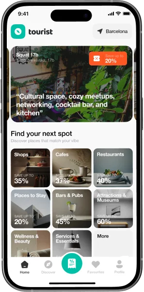 Tourist app on a phone
